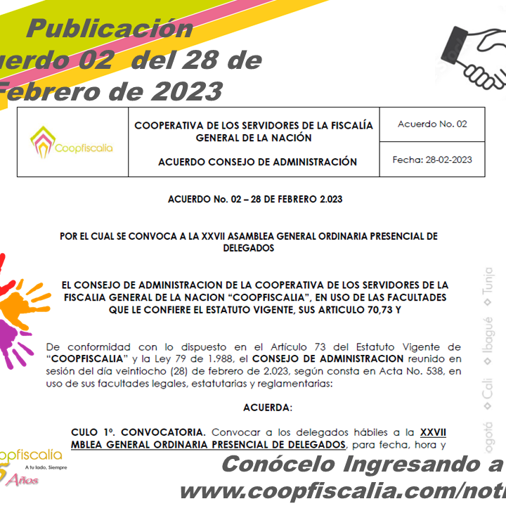 Acuerdo 02 Convoca asamblea XXVII